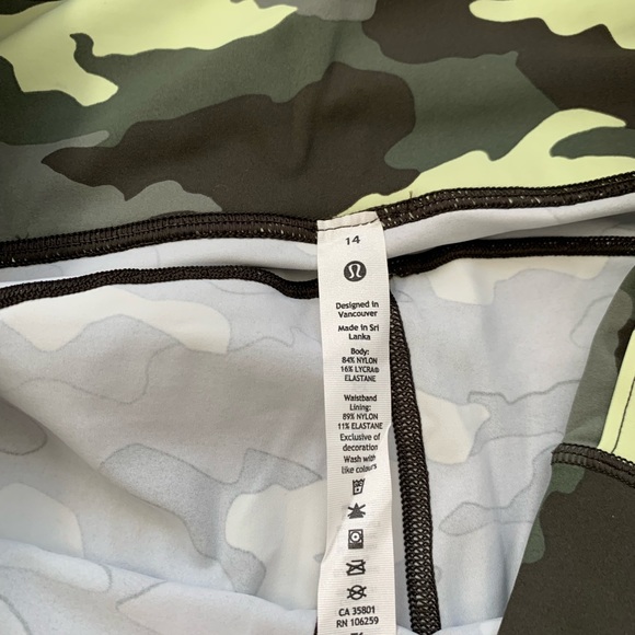 Lululemon Fast and Free HR Crop 23" tights in camo print - Picture 4 of 6
